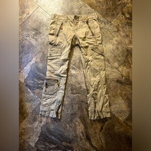 Y-2k Japanese cargo pants flared zipper bottom